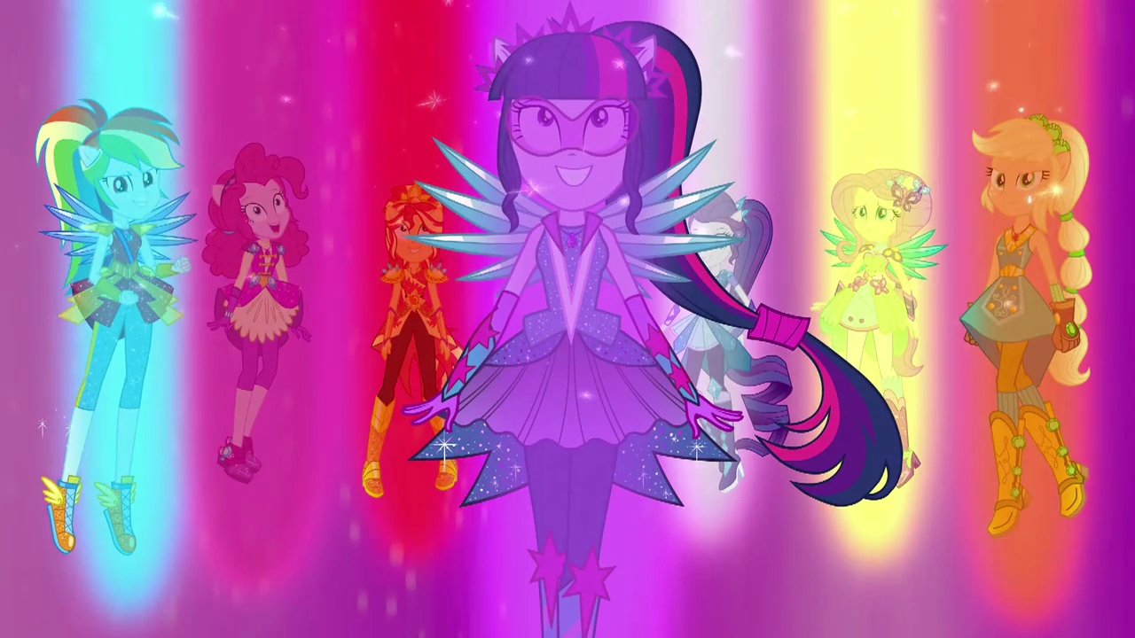 Image Equestria Girls bathed in the color of their geodes EG4.png