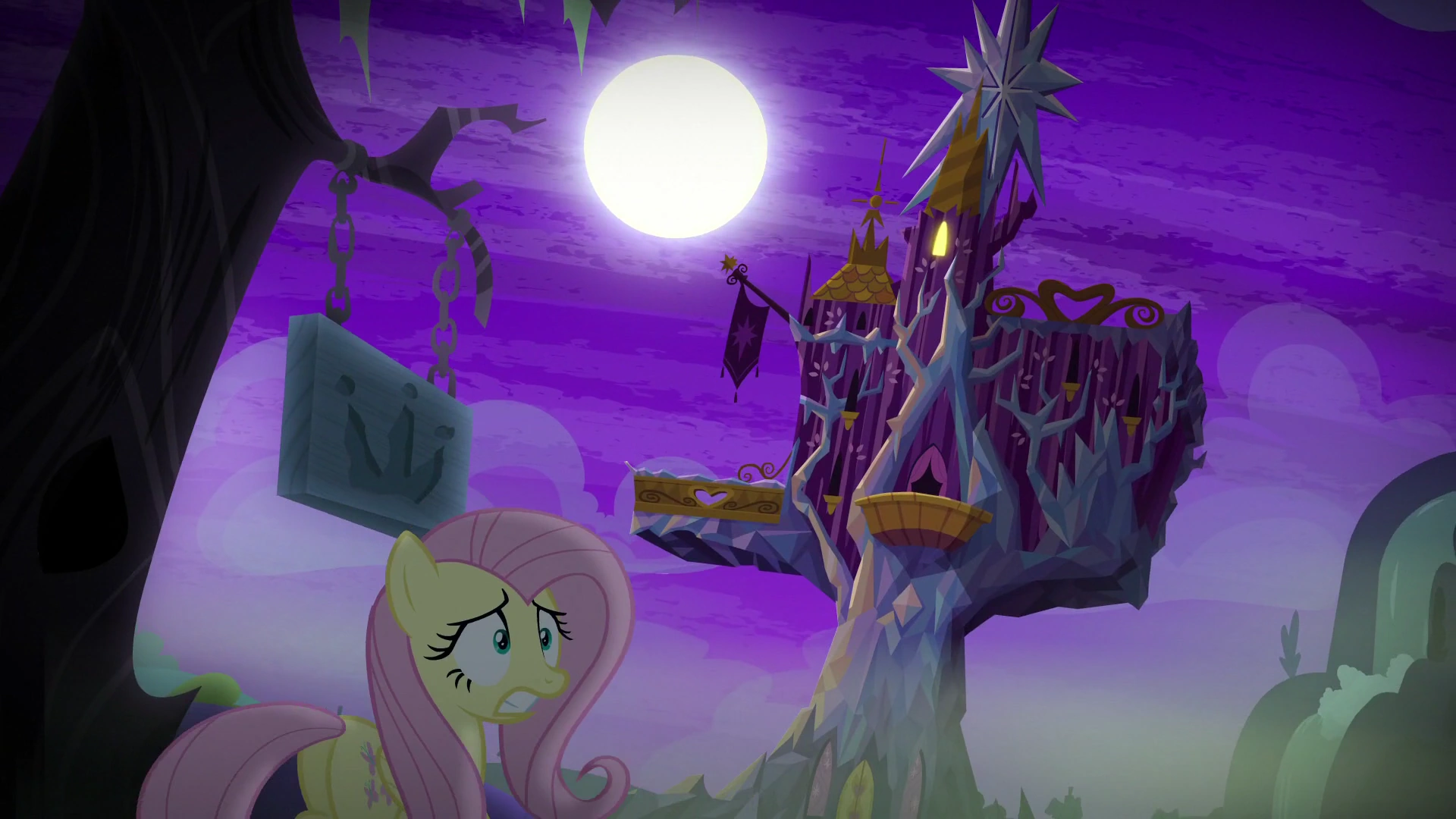 Fluttershy_approaching_the_castle_S5E21.png