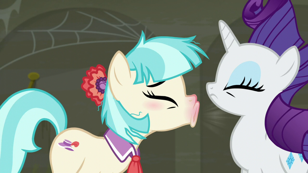 Image Coco Sneezes In Rarity S Face Again S6e9 Png My