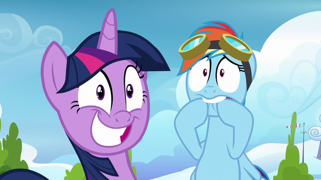 Twilight et Rainbow Dash faisant une gaffe !