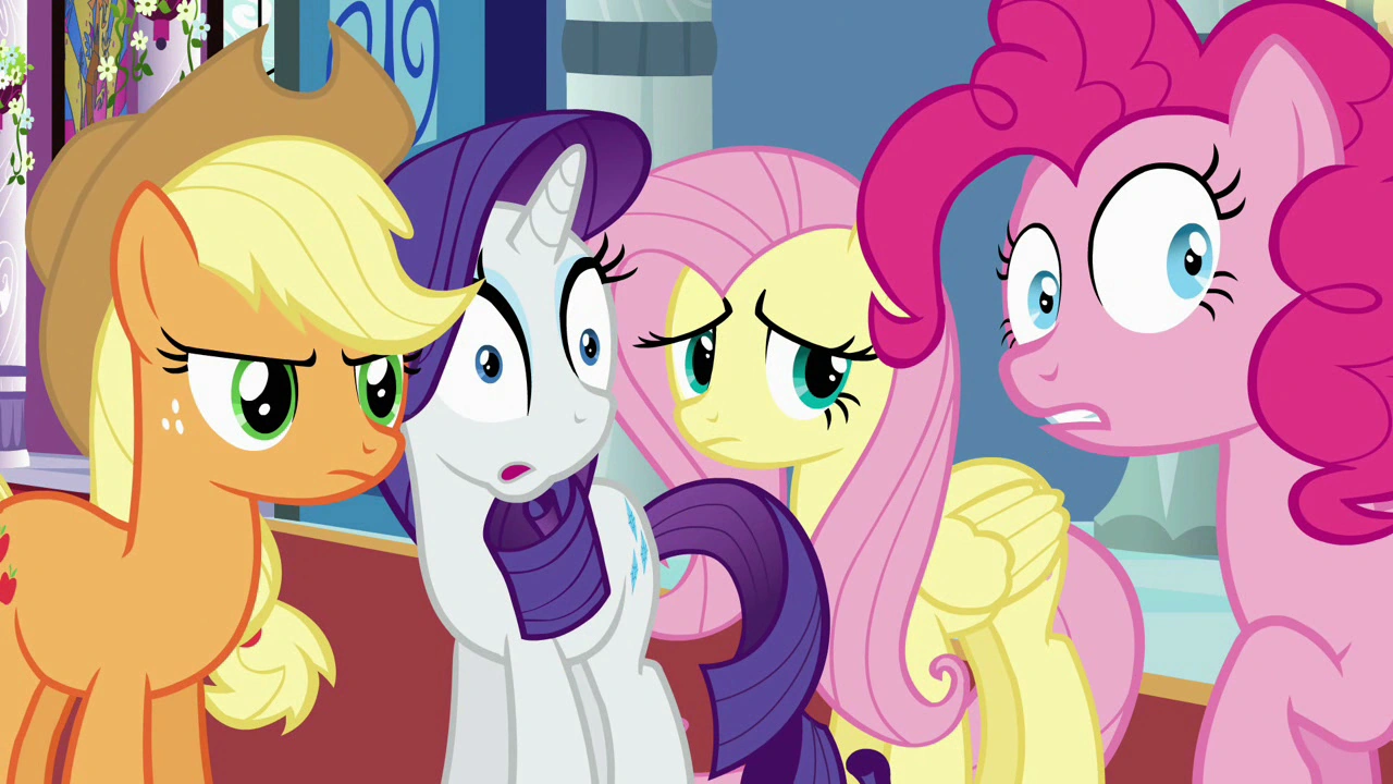 Arquivo:Applejack, Rarity, Fluttershy and Pinkie S2E25.png | My Little