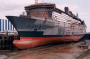 Queen Mary in the docks