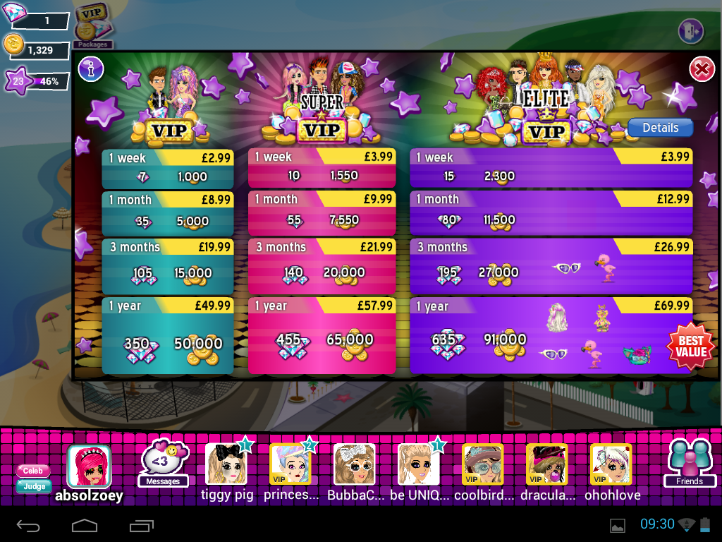 Movie star planet deals