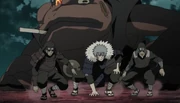 Hashirama, Tobirama e Hiruzen confrontam Obito.png