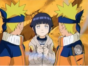 Hinata e Naruto vs Pássaro Gigante