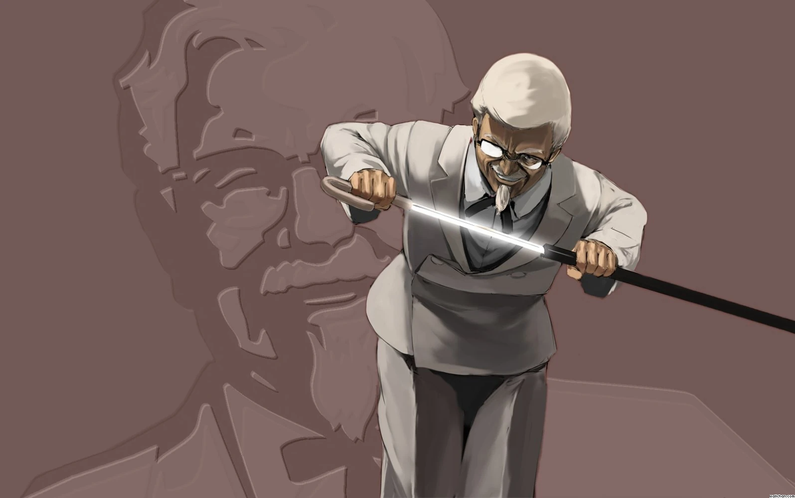 Image - 12545-funny-kfc-colonel-sanders-cane-katana.jpg | Fiction ...