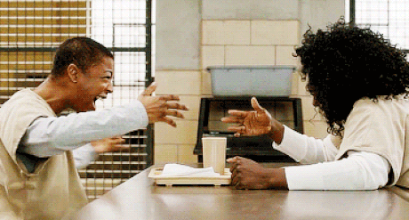 Poussey and Taystee friendship hands