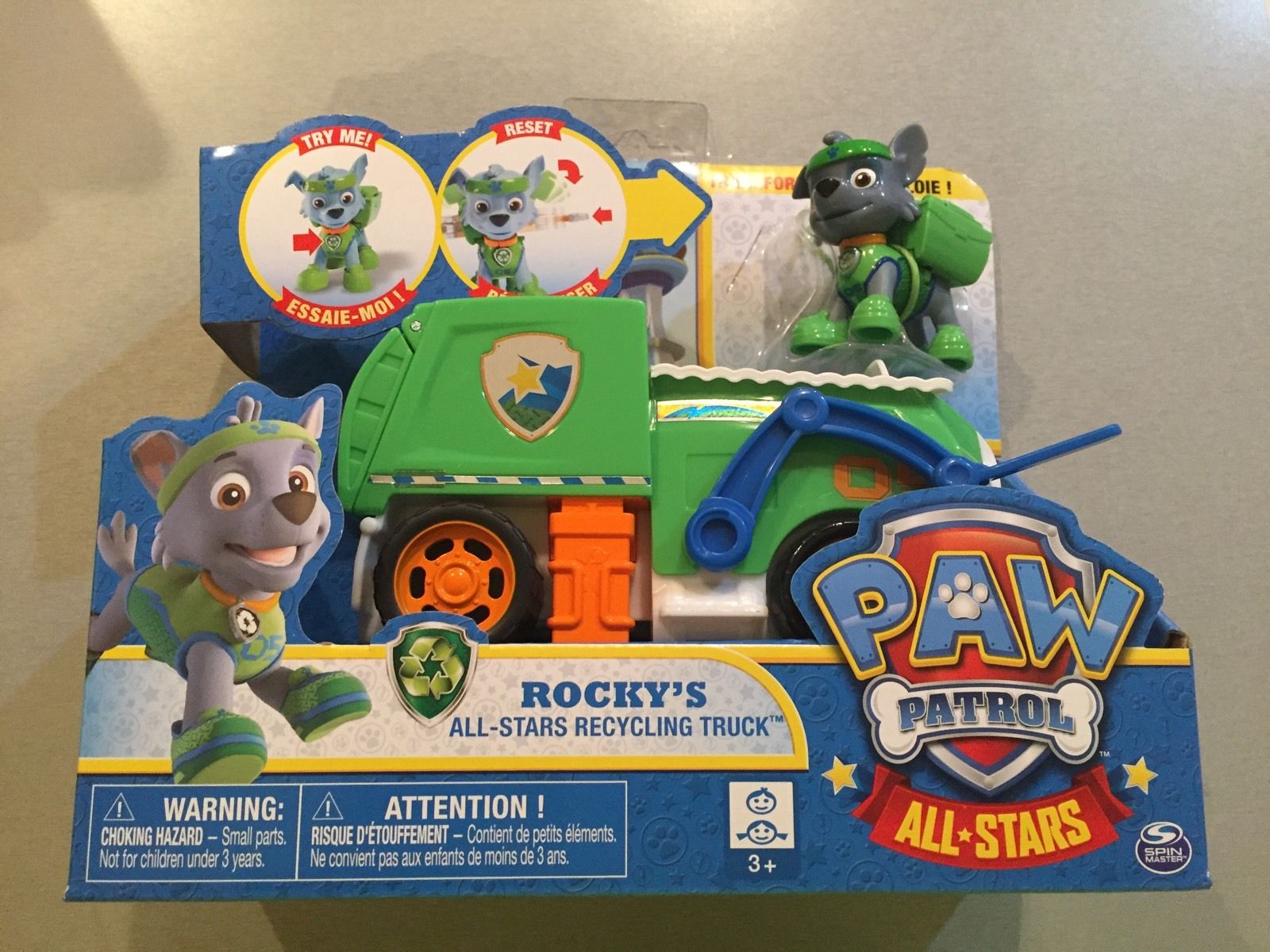 paw patrol rocky's reuse it truck with figure and 3 tools