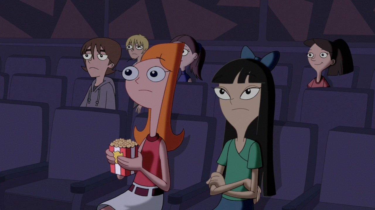 Image Candace And Stacy At The Cinema Phineas And