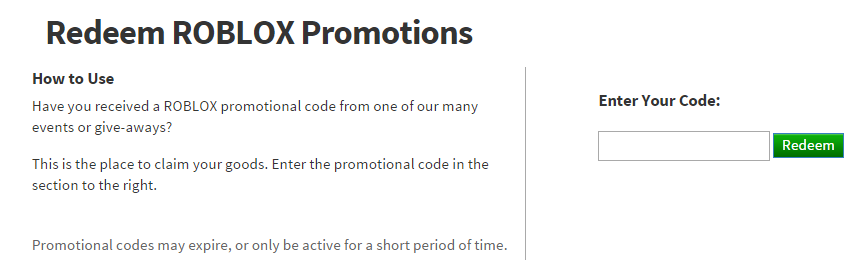 Roblox Promo Codes Wikia 2020