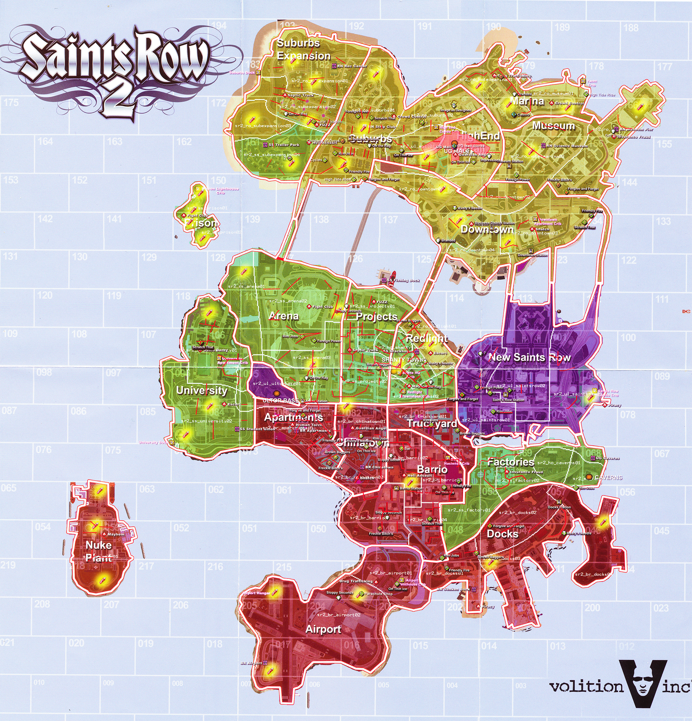 saints row 2 map store locations
