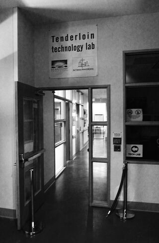 Entrance to tech lab