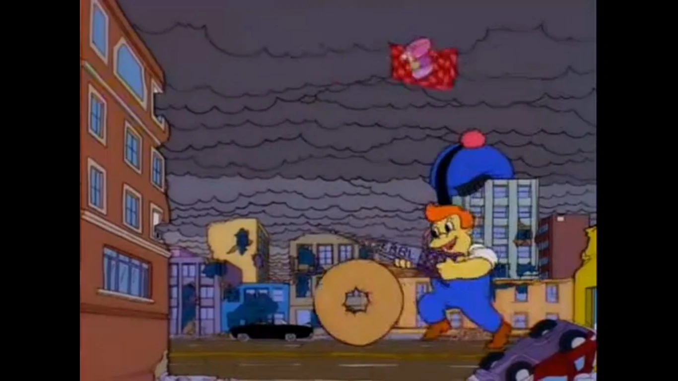 Image Lard Lad Uses His Donut And The KBBL Antennae To Destroy The