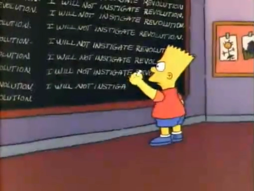 Chalkboard gag Simpsons Wiki Fandom powered by Wikia