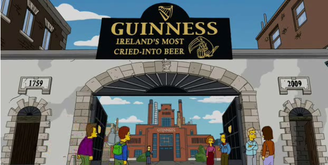 Image result for the simpsons guinness brewery