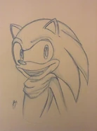 Sandra's sanic boom drawing