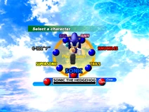 Sonic Adventure DX character selection open matte