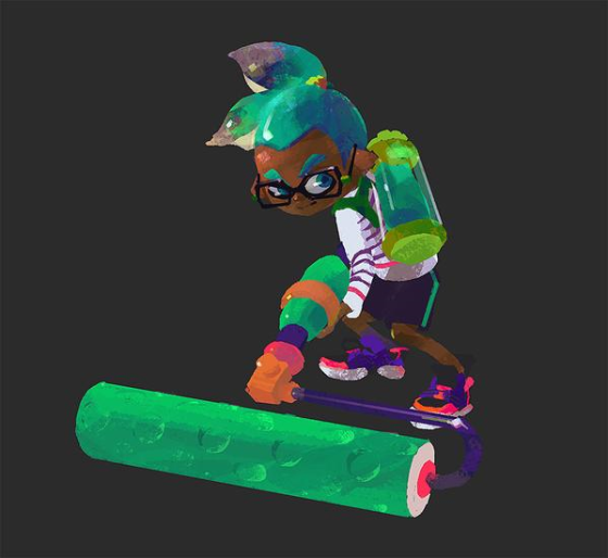 Image Inkling with paint roller.png Splatoon Wiki Fandom powered