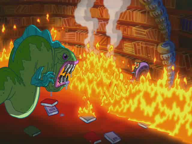 Image - Puffy Fluffy Scaring Gary across the fire 2.png ...