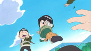 Lee attacking Kusagakure ninja