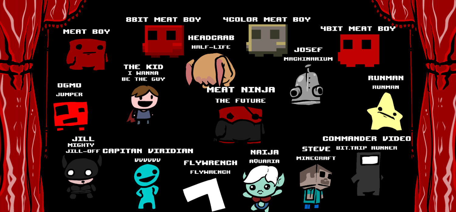 super meat boy characters super meat boy characters