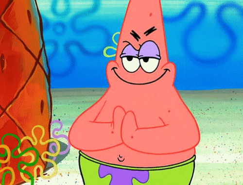 Image result for rubbing hands gif patrick spongebob