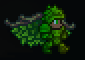 Intense green flame