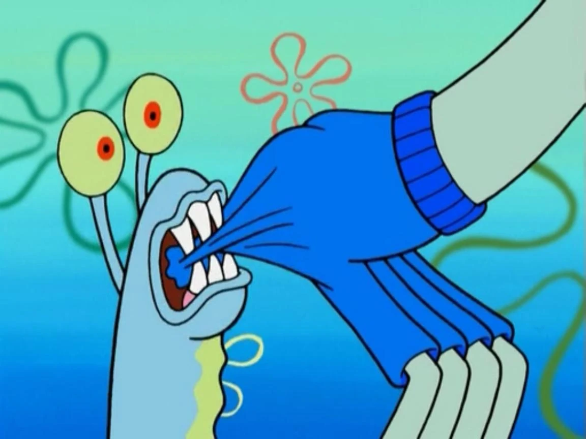 Image Gary Biting Squidward's Butt.jpg THE ADVENTURES OF GARY THE