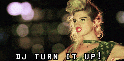 Image result for turn it up gif