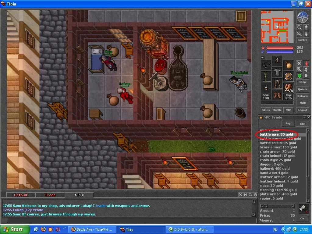 Battle Axe TibiaWiki FANDOM powered by Wikia