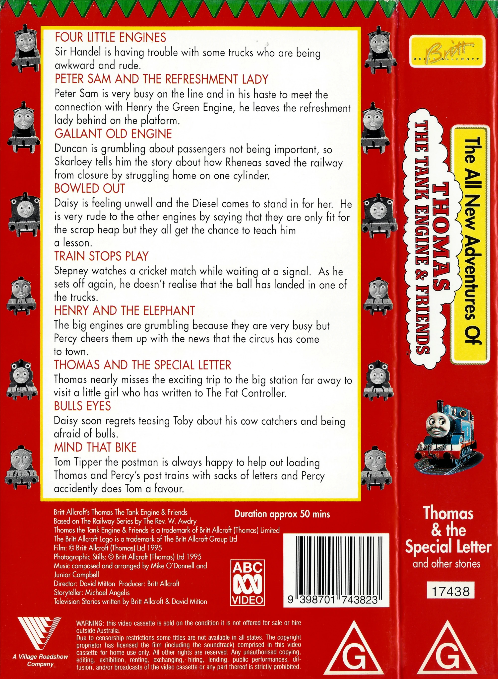 Image ThomasandtheSpecialLetterAustralianbackcoverandspine jpg 