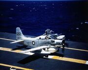 AD-5W on deck USS Kearsarge 1957-58