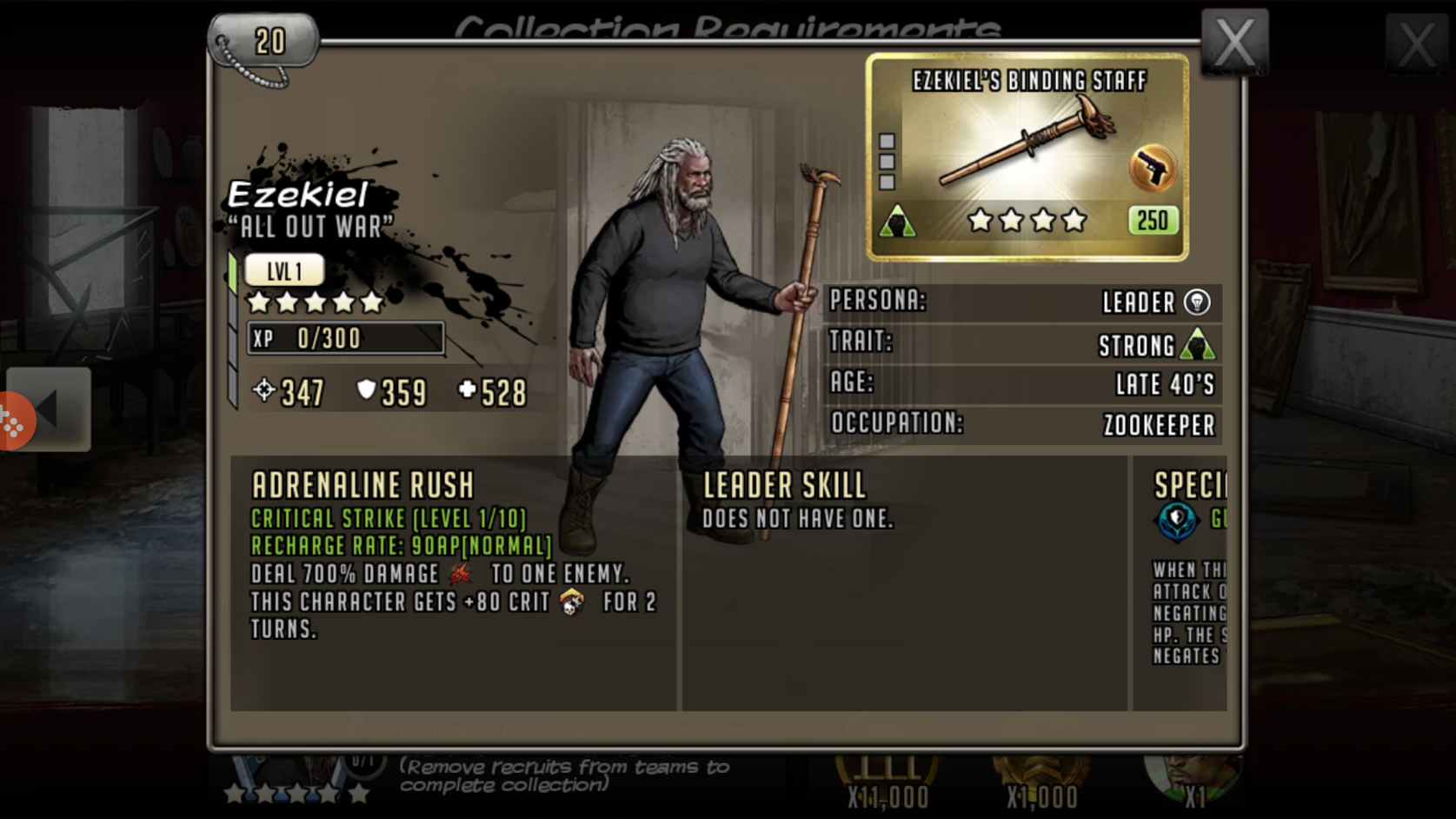 characters that need adding walking dead road to walking dead road to survival armory chart