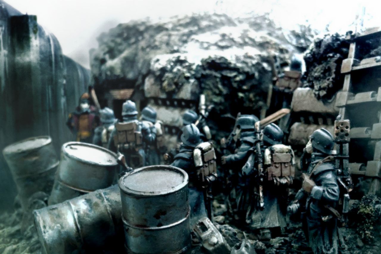 Image - Stuck in the trench by arkurion.jpg | Warhammer 40k | FANDOM