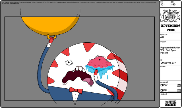 File:Modelsheet Peppermint Butler with Red Eye - Pose B.png