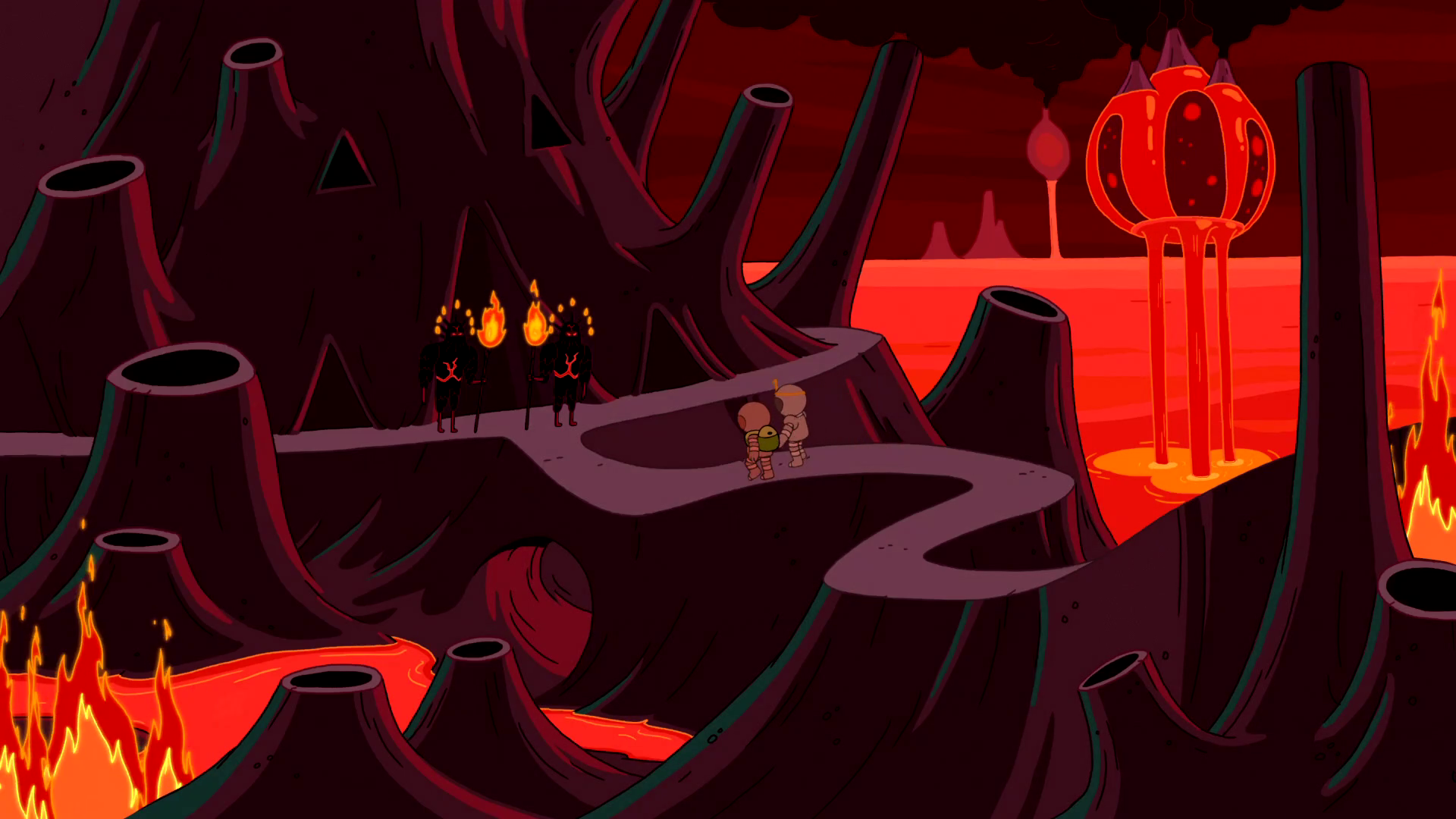 Image S5e32 Finn And Pb In Fire Kingdom Png Adventure