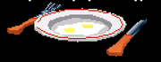 Plate of fried eggs