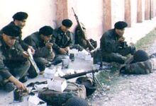 Military at lunch