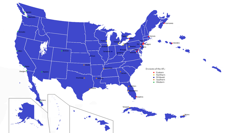 AFL - team cities (Alternity)