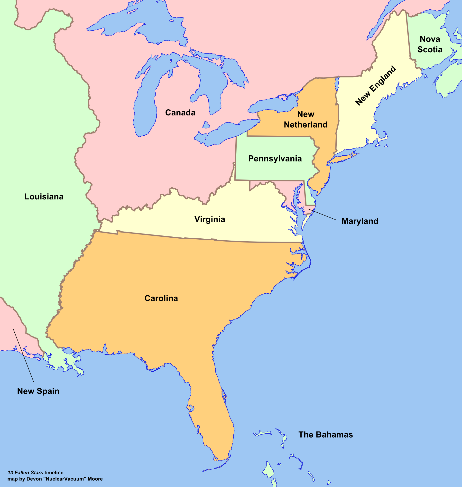Image - Map of Eastern North America (13 Fallen Stars).png