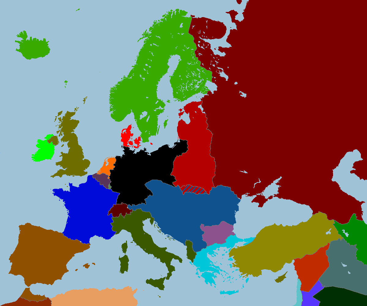 Карта европы 1914 белая с границами