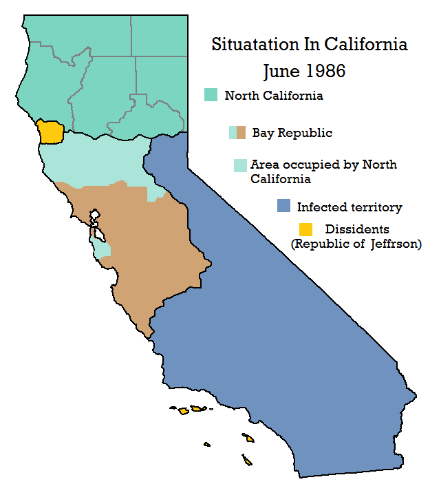 Unification of California (Night of the Living Alternate History Map