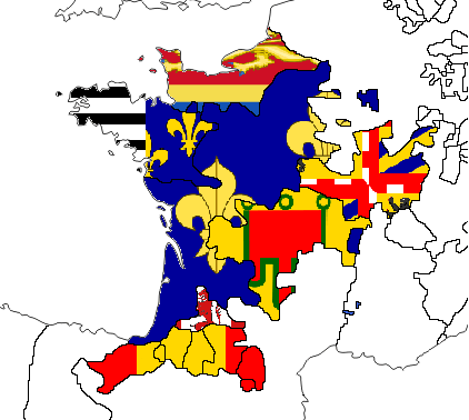 Francia w. Flags (The Kalmar Union)