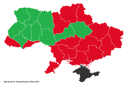 Map of 1991 Ukrainian Referendum (New Union)