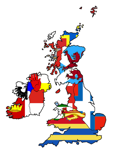 Britannia with Flags