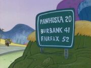 Mileage sign