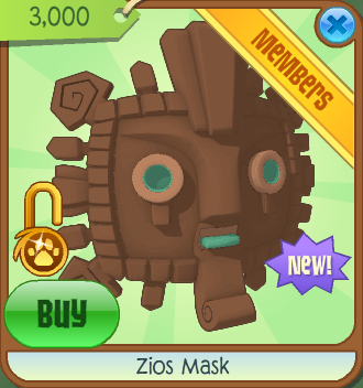 Animal jam zios mask Animal jam zios mask