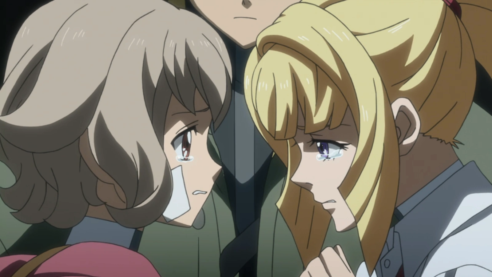 Image Atra and Kudelia cry on Mika (Gundam Iron Blooded Orphans Ep 18
