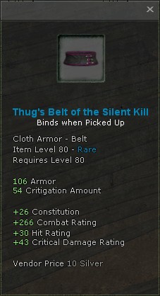Thugs belt of the silent kill