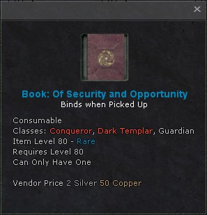 Book of security and opportunity
